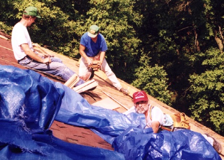 Replacing the Roof on the Messer/Mayer Mill